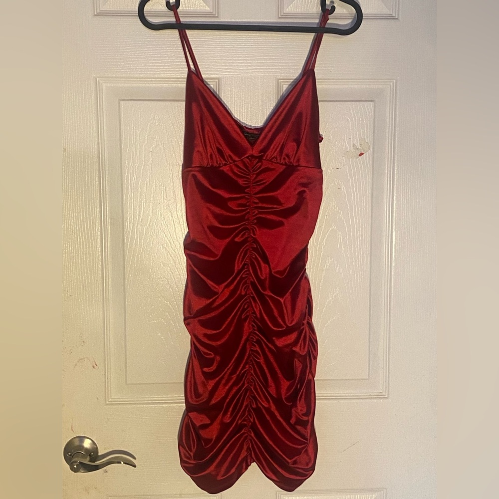 Red formal dress, size large